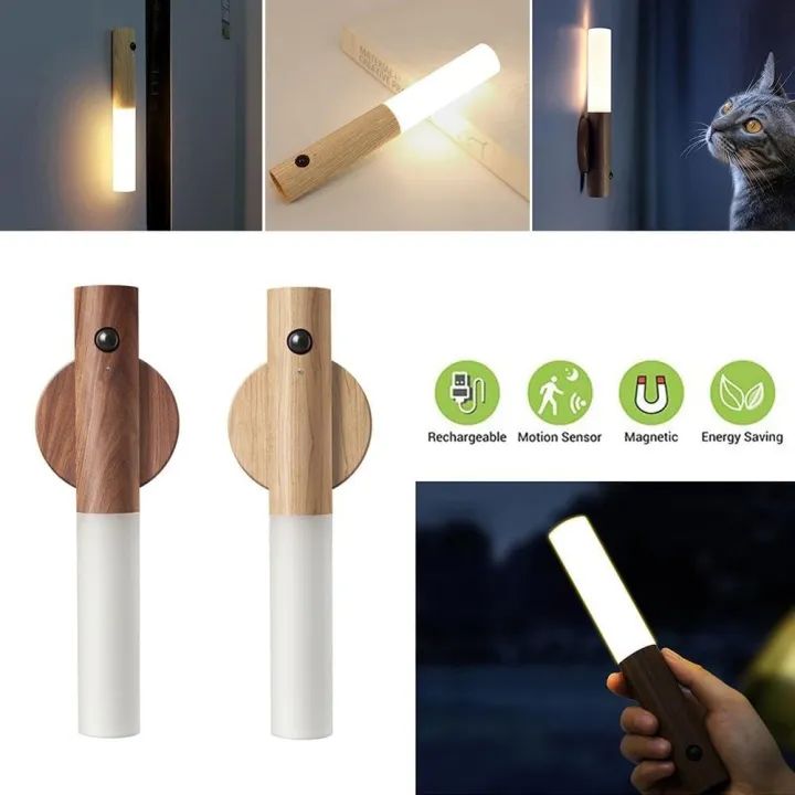 LED USB Wireless Wood Stick Night Light