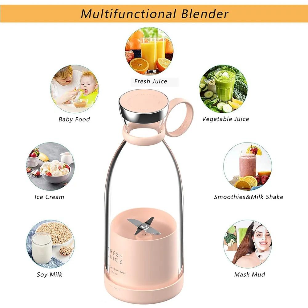 Portable and Electric Blender Bottle Juicer for Shakes